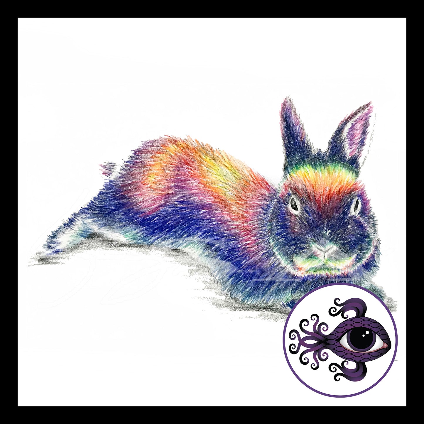 Rainbow LuLu - Print of Original Colored Pencil Drawing