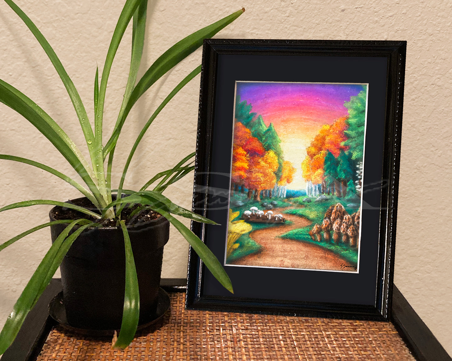 Shiitake Maitake Chantrelle Morel - Print of Original Chalk Pastel Drawing