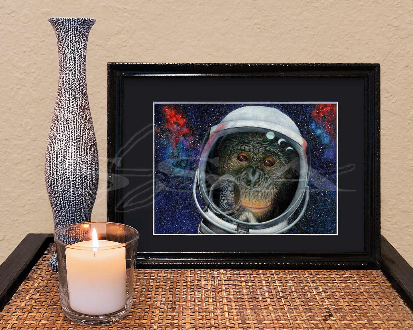 Space Ape - Print of Original Colored Pencil Drawing