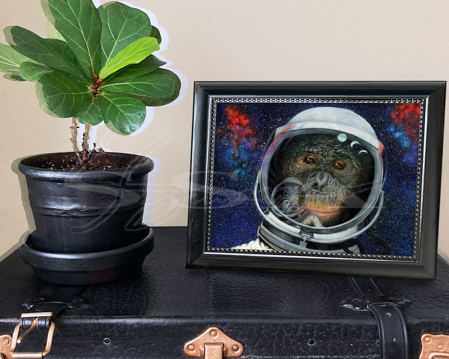 Space Ape - Print of Original Colored Pencil Drawing