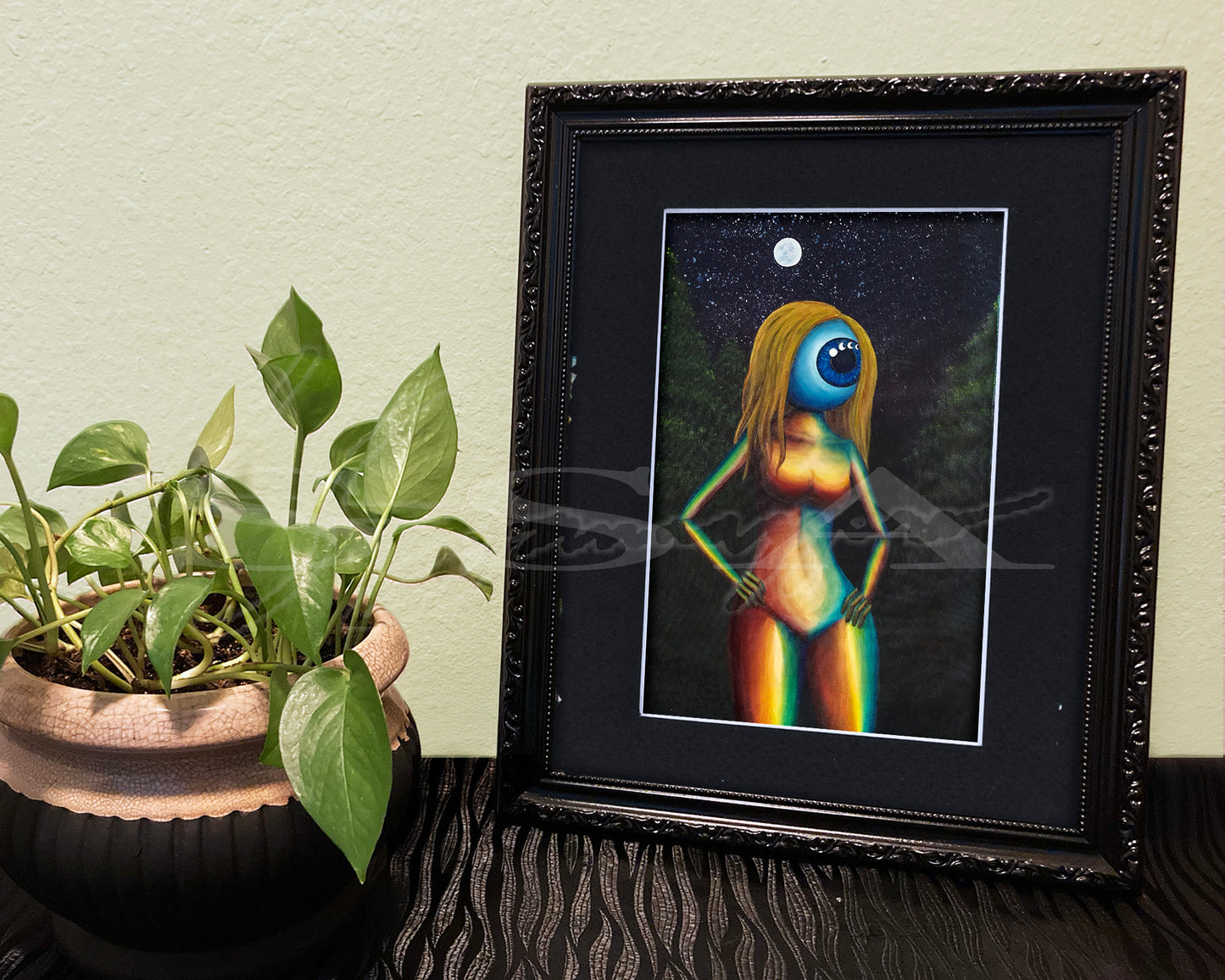 The Stripper Has No Navel - Print of Original Acrylic Painting