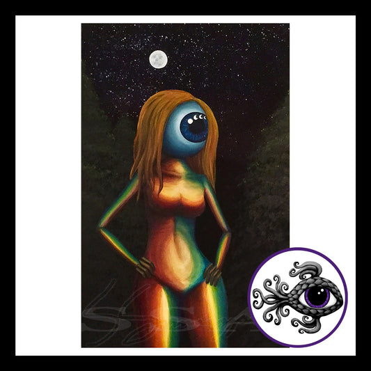 The Stripper Has No Navel - Print of Original Acrylic Painting