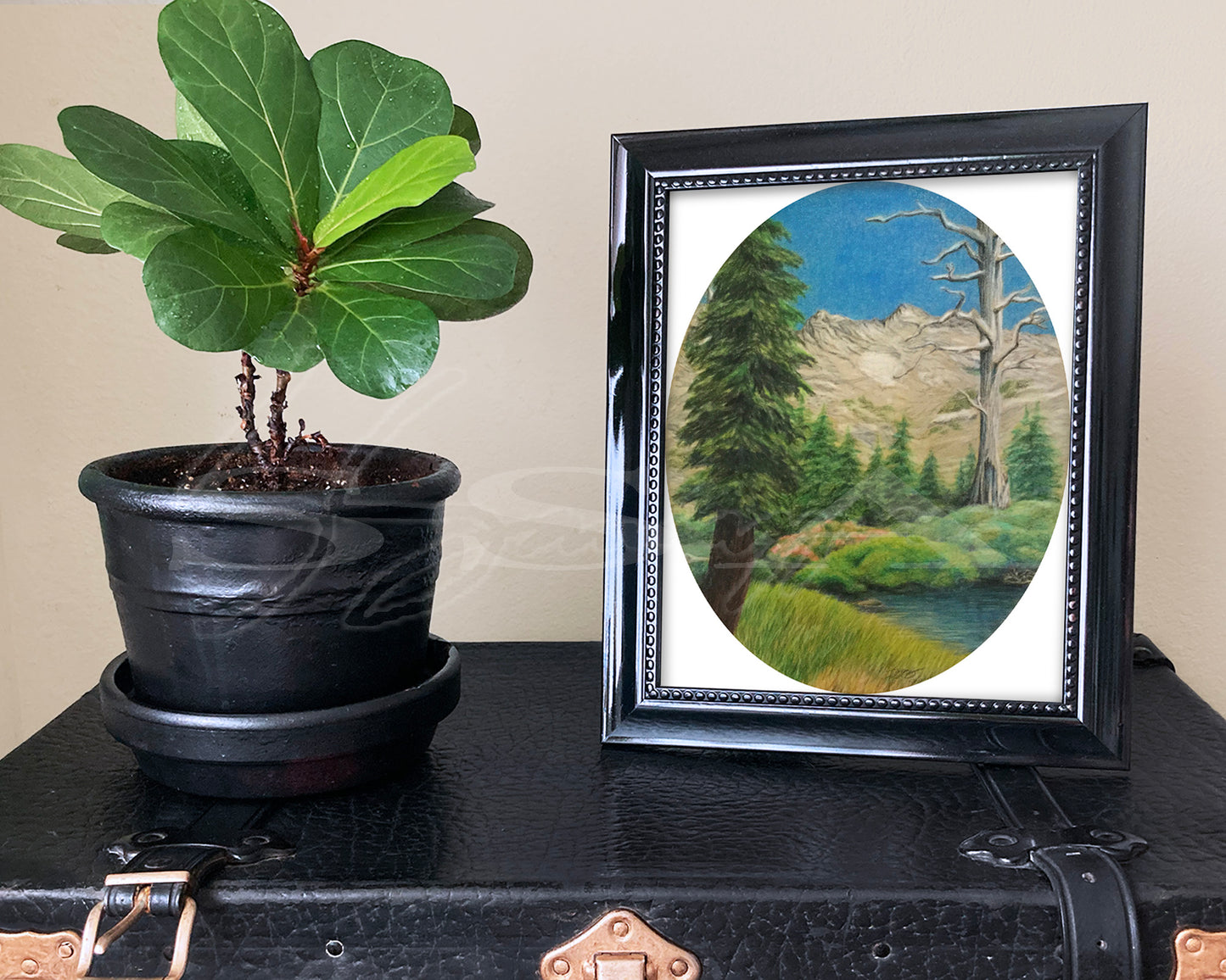 Twin Lakes - Print of Original Chalk Pastel Drawing
