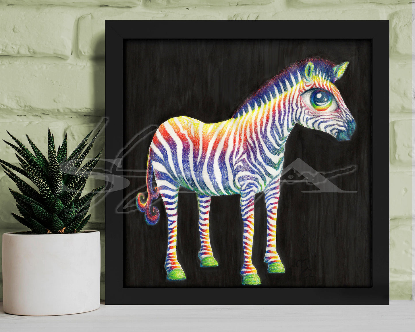 Zeyebra - Print of Original Colored Pencil Drawing