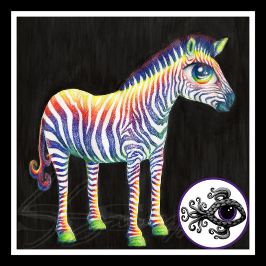 Zeyebra - Print of Original Colored Pencil Drawing