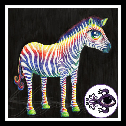 Zeyebra - Print of Original Colored Pencil Drawing